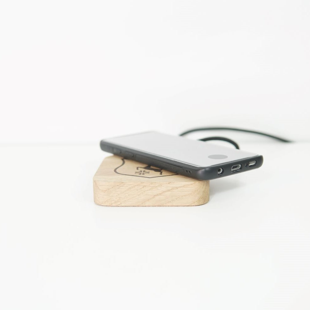 Wireless Charger Blocks mit individueller Gravur (ab 5 Produkten) [Eiche] Holz