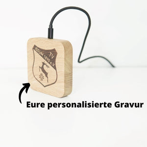 Wireless Charger Blocks mit individueller Gravur (ab 5 Produkten) [Eiche] Holz