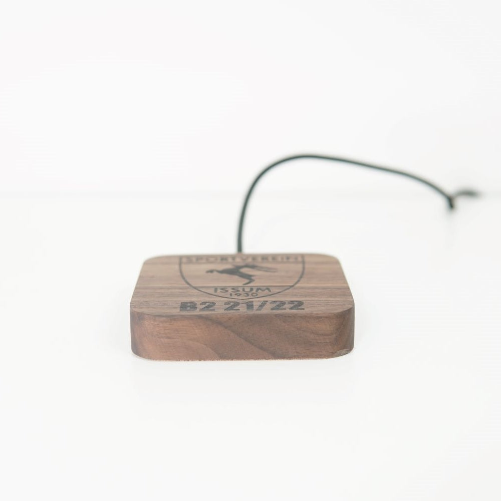 Walnuss Walnut Holz Wirelesscharger Kabelos Gravur Personalisiert Ladegerat