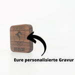 Lade das Bild in den Galerie-Viewer, Walnuss Walnut Holz Wirelesscharger Kabelos Gravur Personalisiert Ladegerat
