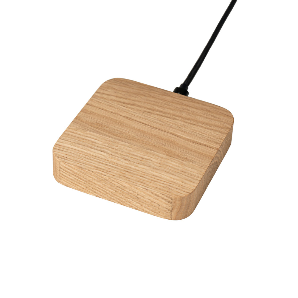 Wirelesscharger Oak Eiche Holz Kabelos Ladegerat Ladestation