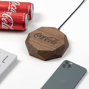 Wirelesscharger QI Walnuss Walnut  Holz Kabelos Ladegerät 