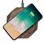 Lade das Bild in den Galerie-Viewer, Wirelesscharger QI Walnuss Walnut  Holz Kabelos Ladegerät 
