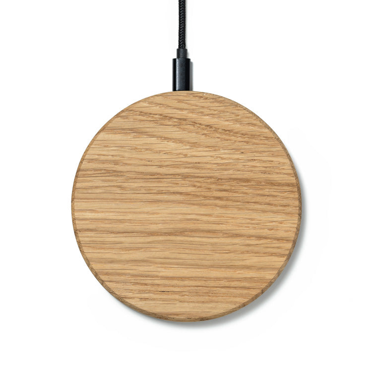 Wirelesscharger Slim Eiche Oak Holz Kabelos Ladegerät