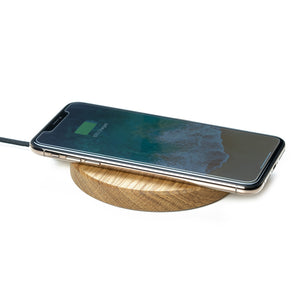 Wirelesscharger Slim Eiche Oak  Holz Kabelos Ladegerät 