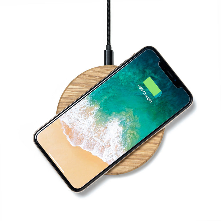 Wirelesscharger Slim Eiche Oak  Holz Kabelos Ladegerät 