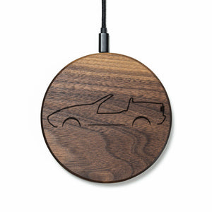 Wireless Charger Slim BMW Z1 Design (Gravur) [Walnuss] Holz