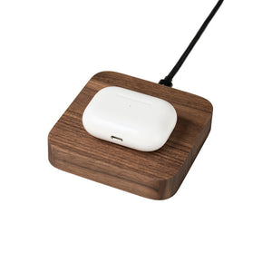 Wirelesscharger Walnuss Walnut Holz Kabelos Ladegerat Ladestation